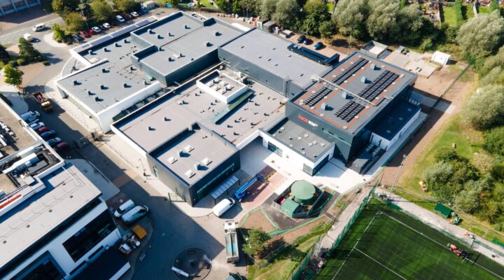 drone shot of skills and tech